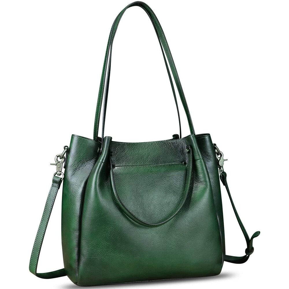 8739 Leather Handbags Satchel Purses Vintage Handmade Shoulder Bag Top